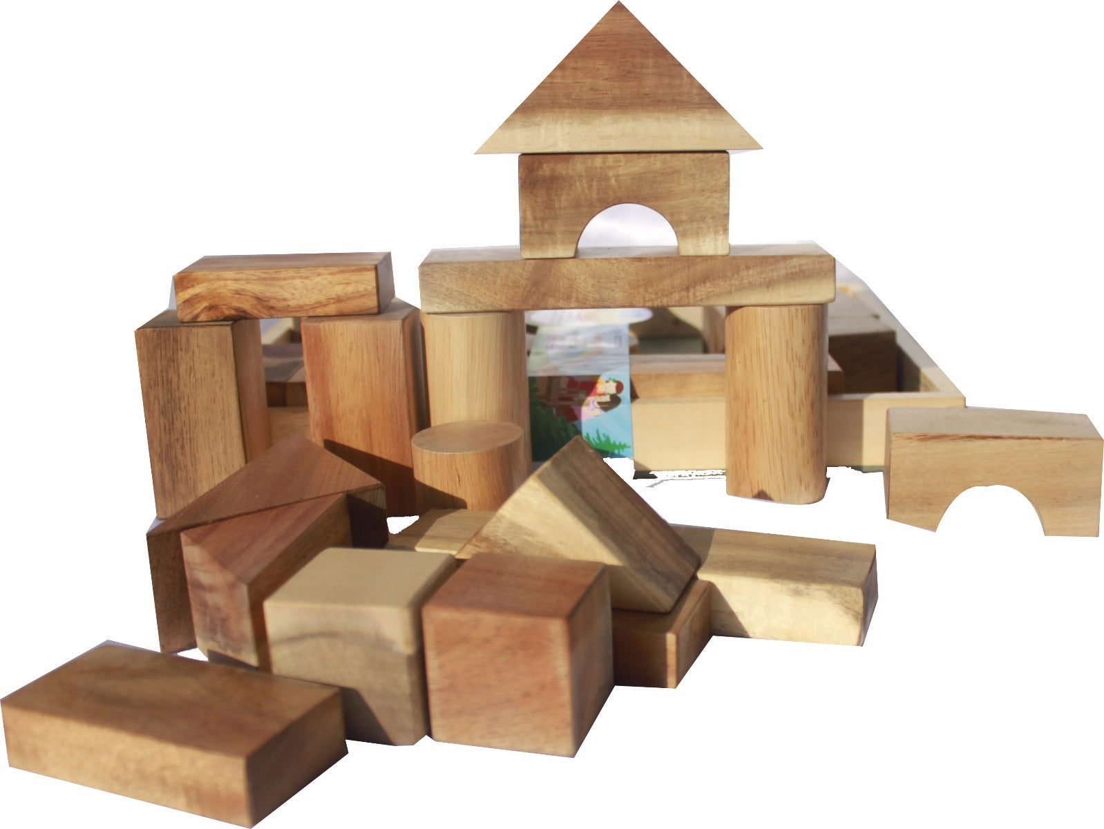 Imagination and creative wooden blocks