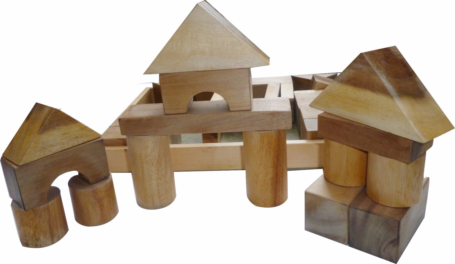 Imagination and creative wooden blocks