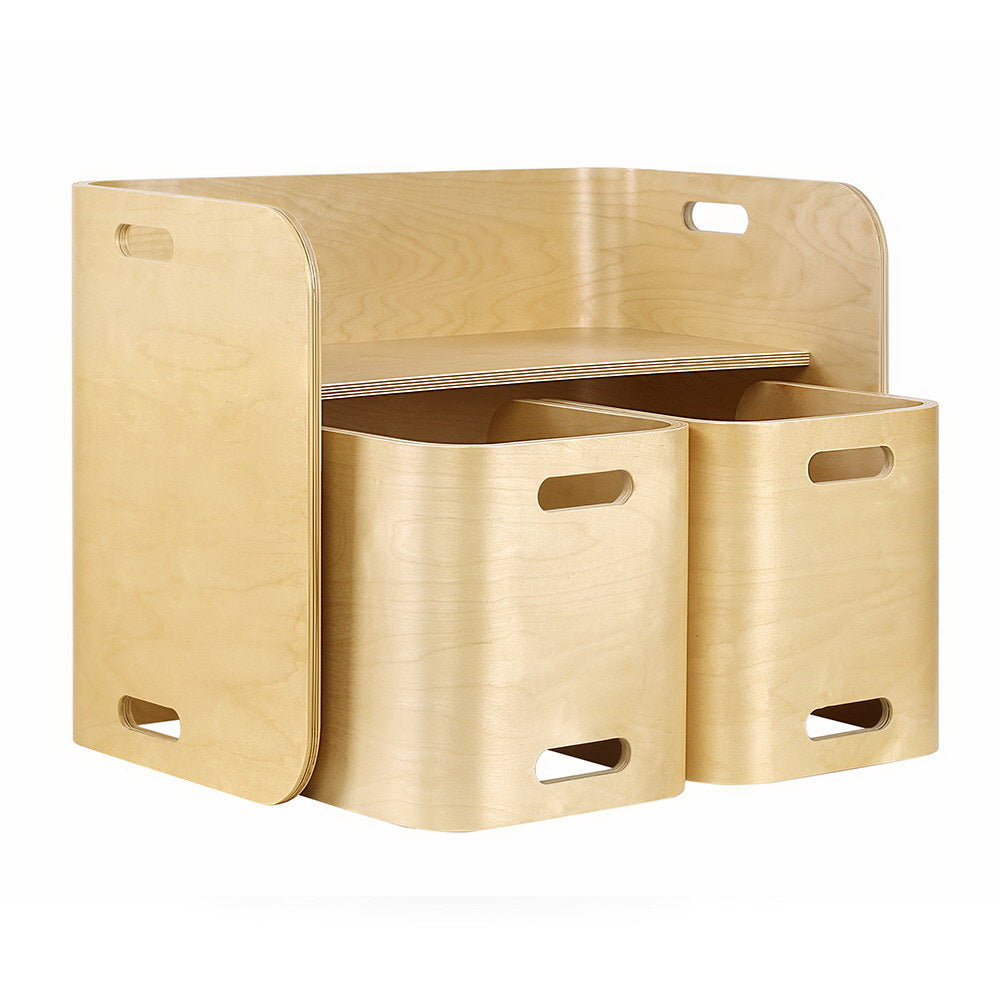 3 PC Nordic Kids Table Chair Beige