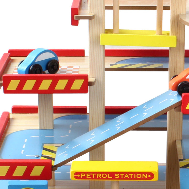 Wooden Three-Story Car Park Toy