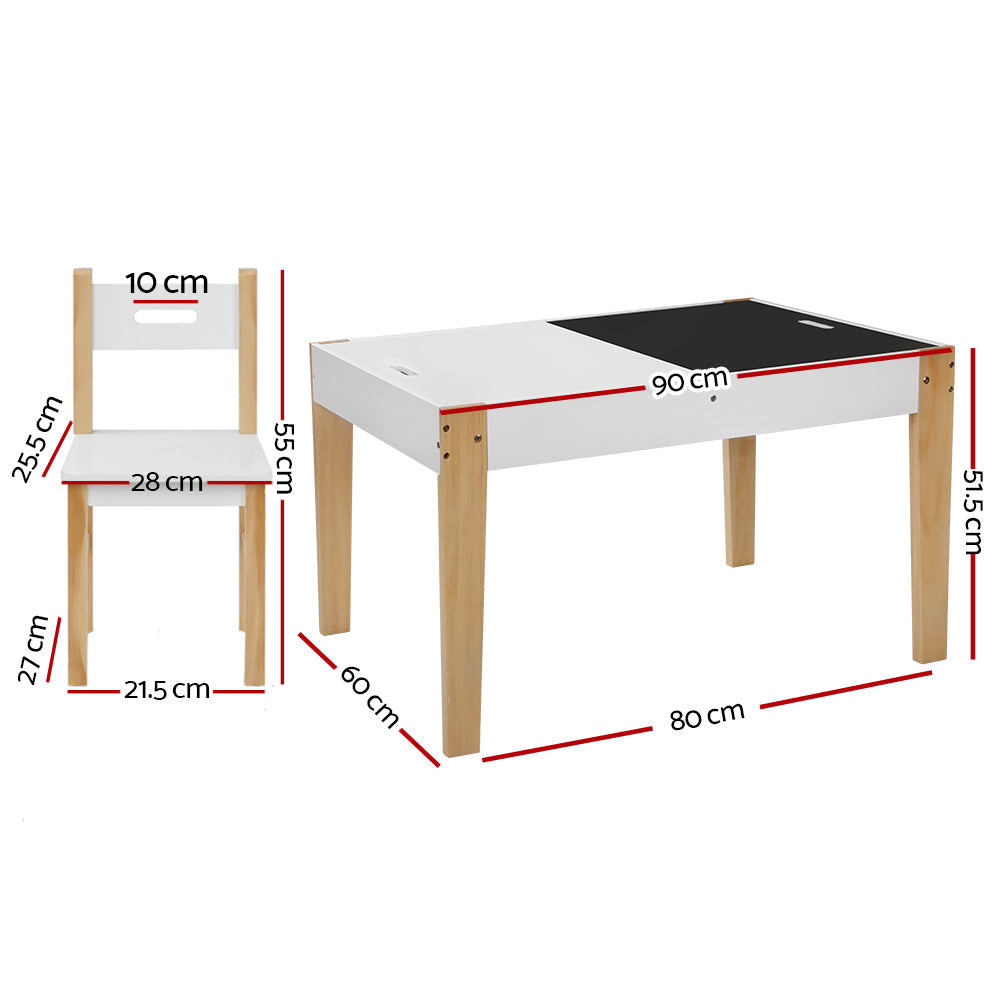 Study Desk Table Chair Set Chalkboard