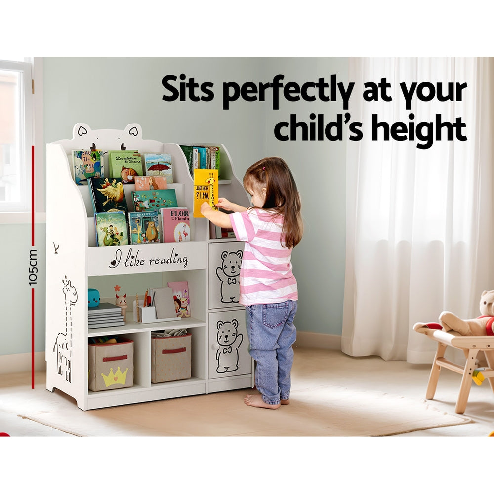 4 Tiers Kids Bookshelf Storage