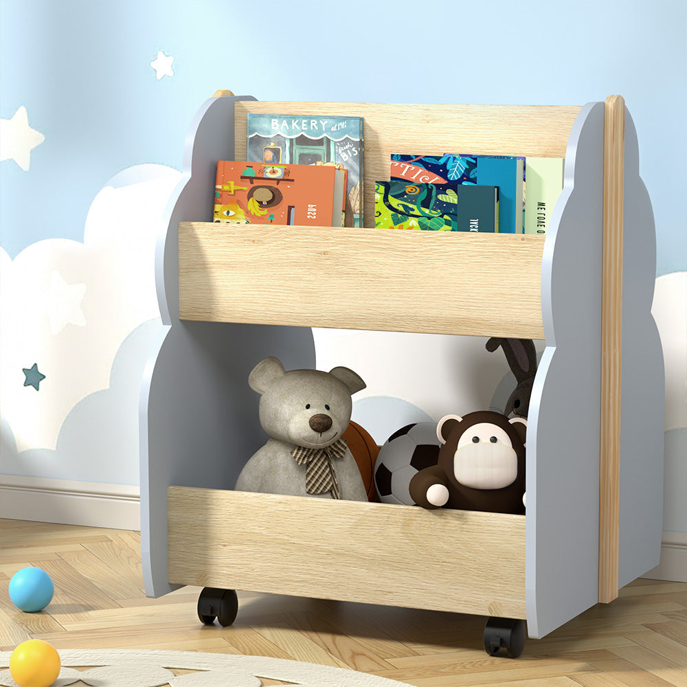 Kids Toy Box Bookshelf Storage