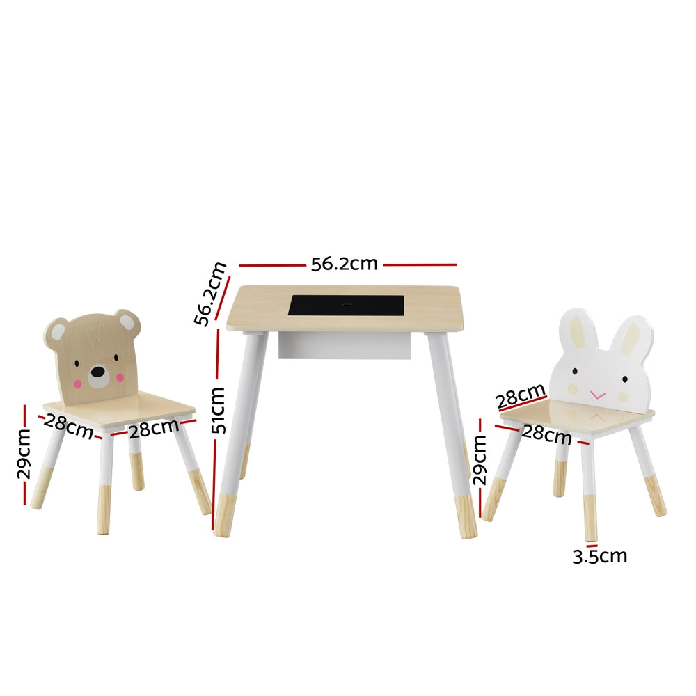 Table and Chairs Activity Desk Chalkboard