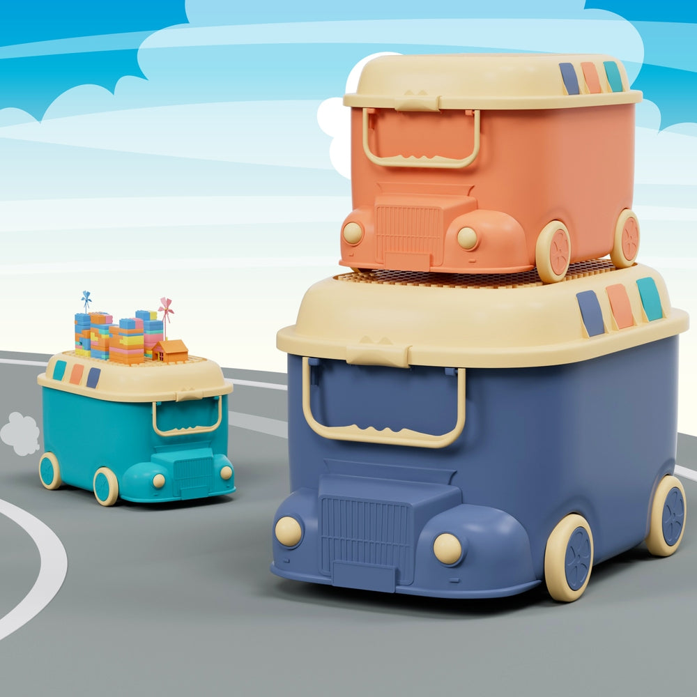 Play & Store Car: The Fun Toy Storage Box with Wheels