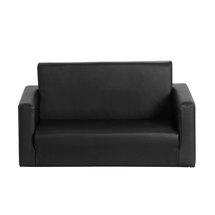 Sofa 2 Seater Chair Flip Open Couch Black