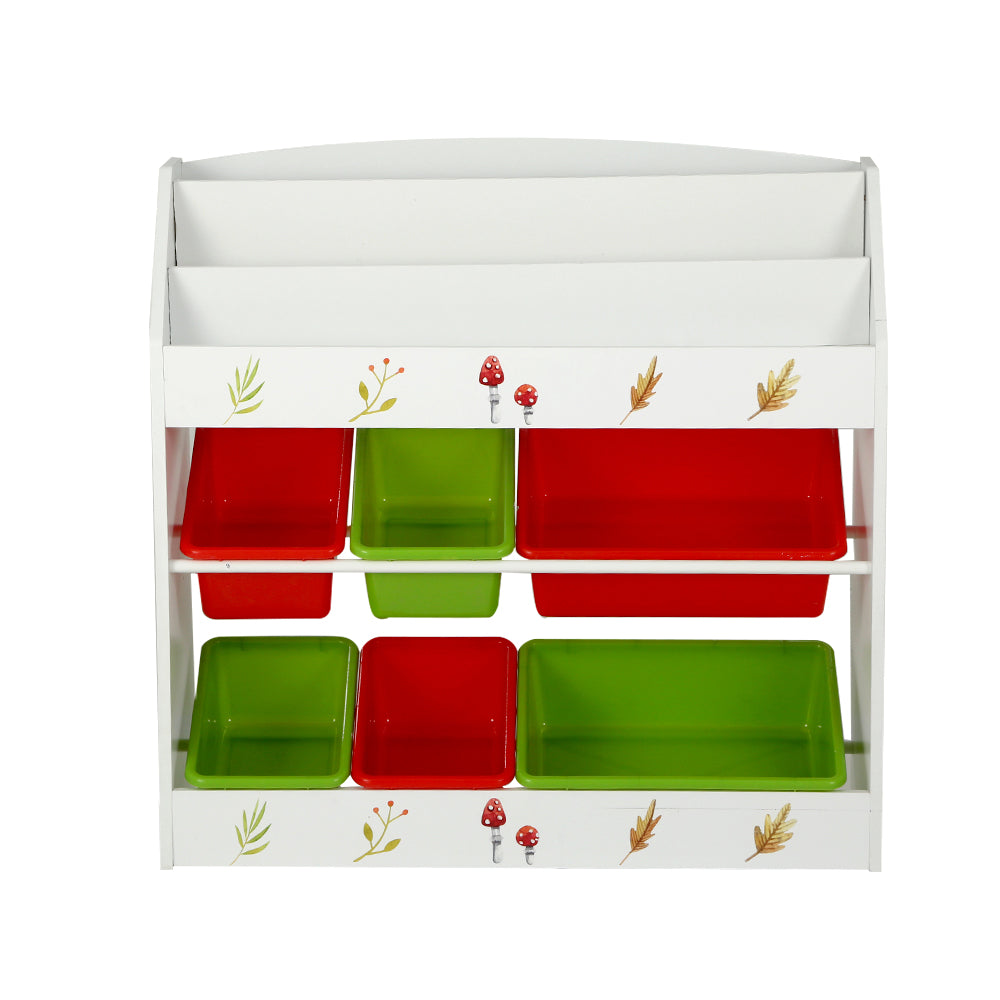 Bookshelf Toy Organiser 6 Bins