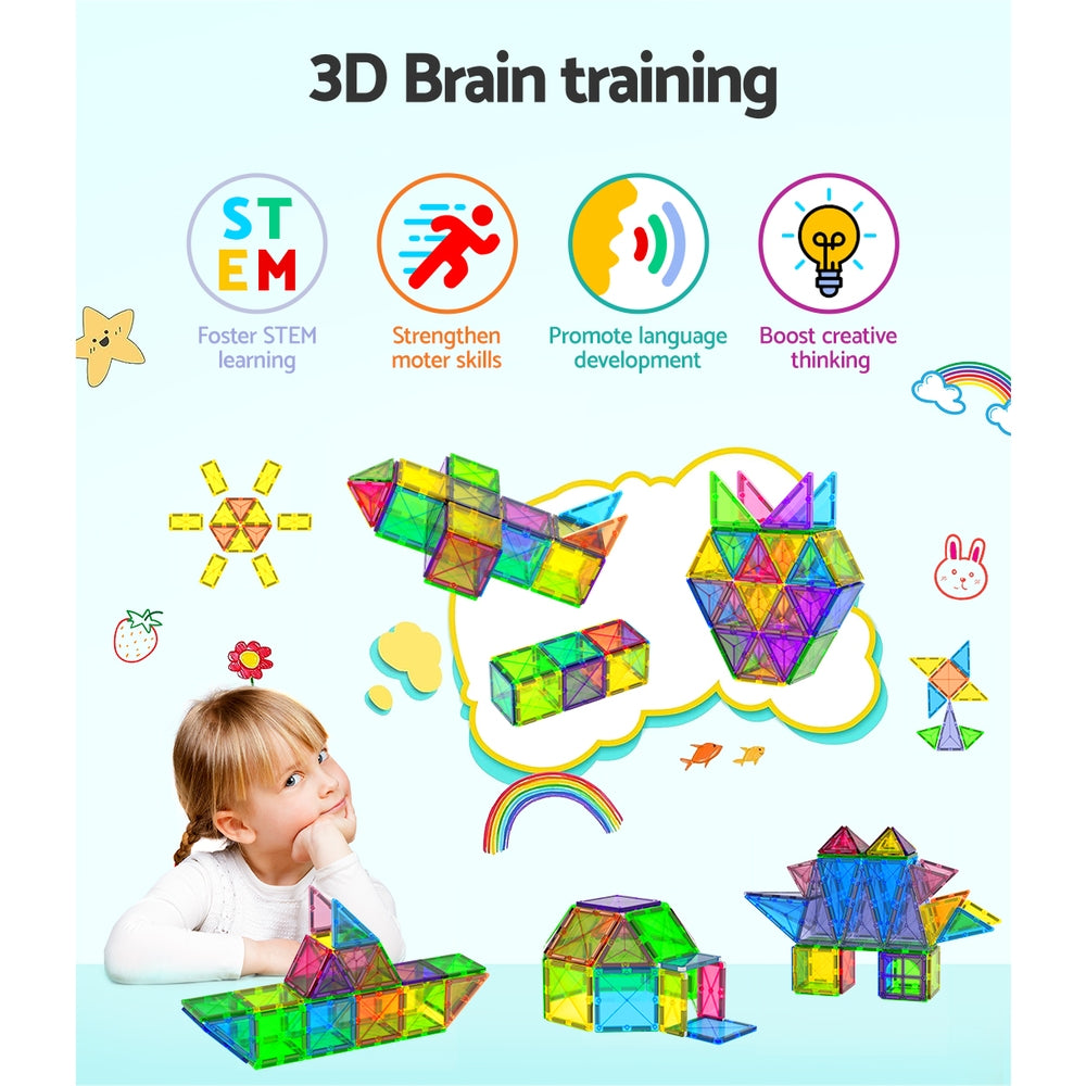 60pcs Magnetic Tiles Blocks