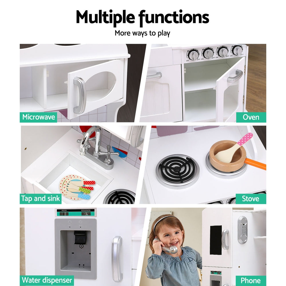 Kitchen Set Pretend Play White