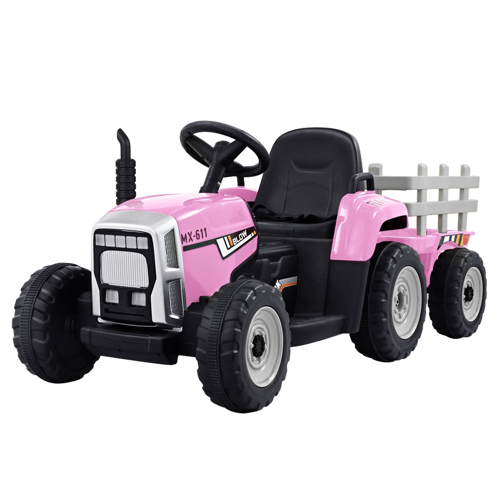 Rigo Kids Electric Ride On Tractor Pink