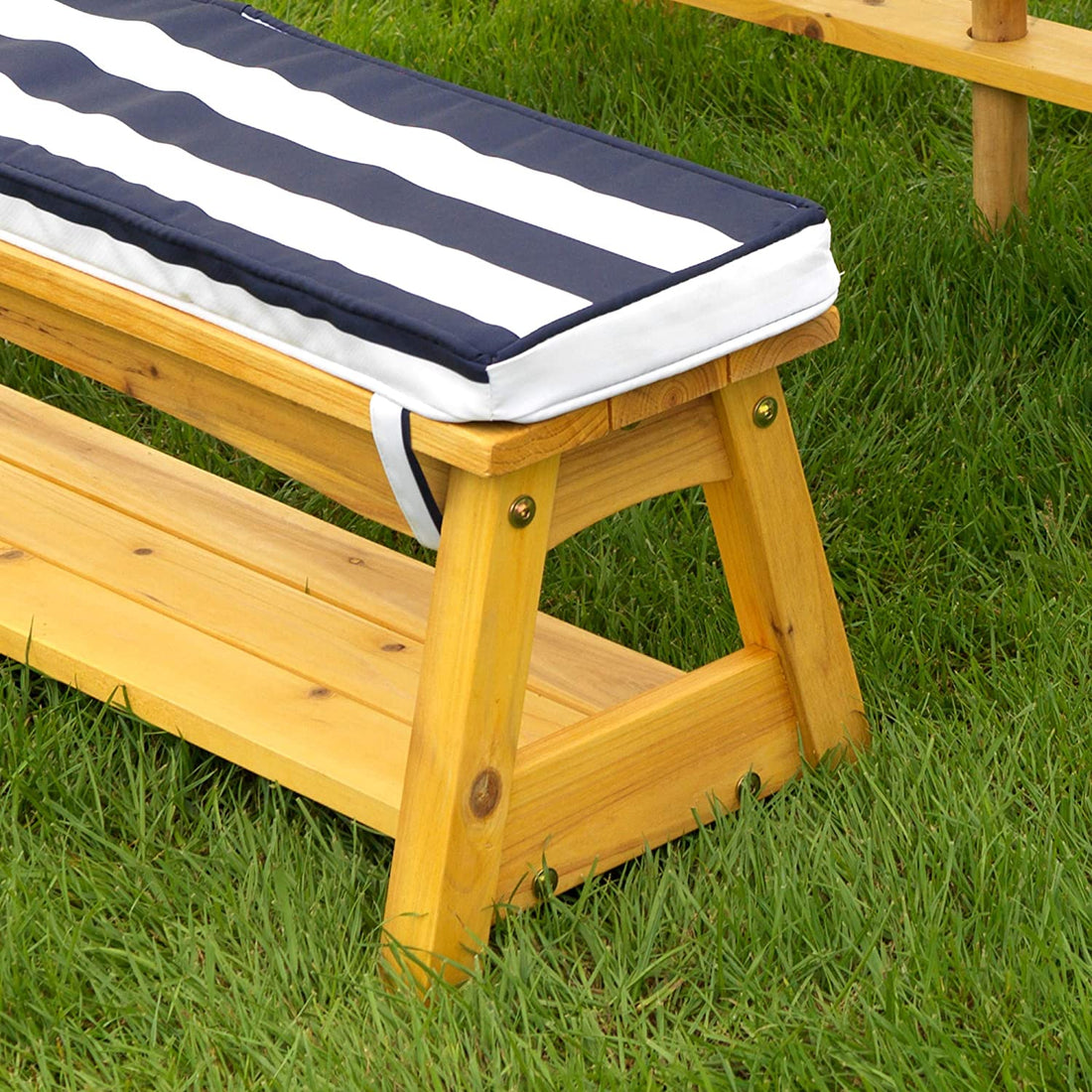 Table & Bench Set with Cushions & Umbrella