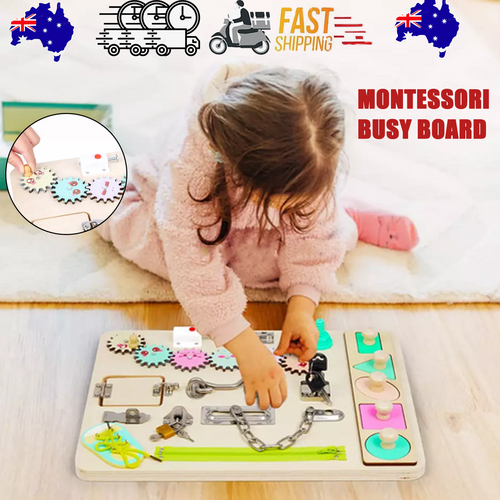 Montessori Sensory Activity Board Learning Preschool