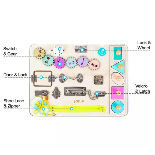 Montessori Sensory Activity Board Learning Preschool