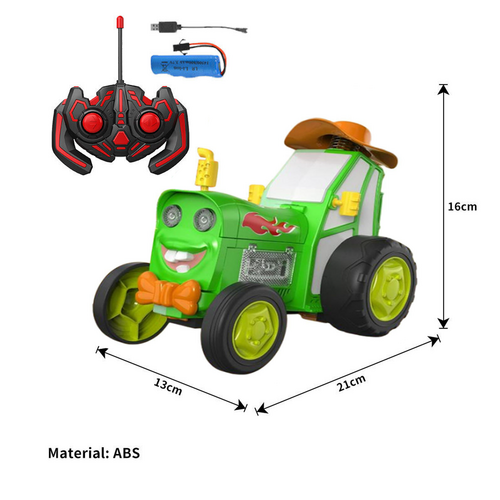 Green Crazy Jumping Car with Light Music Remote Control