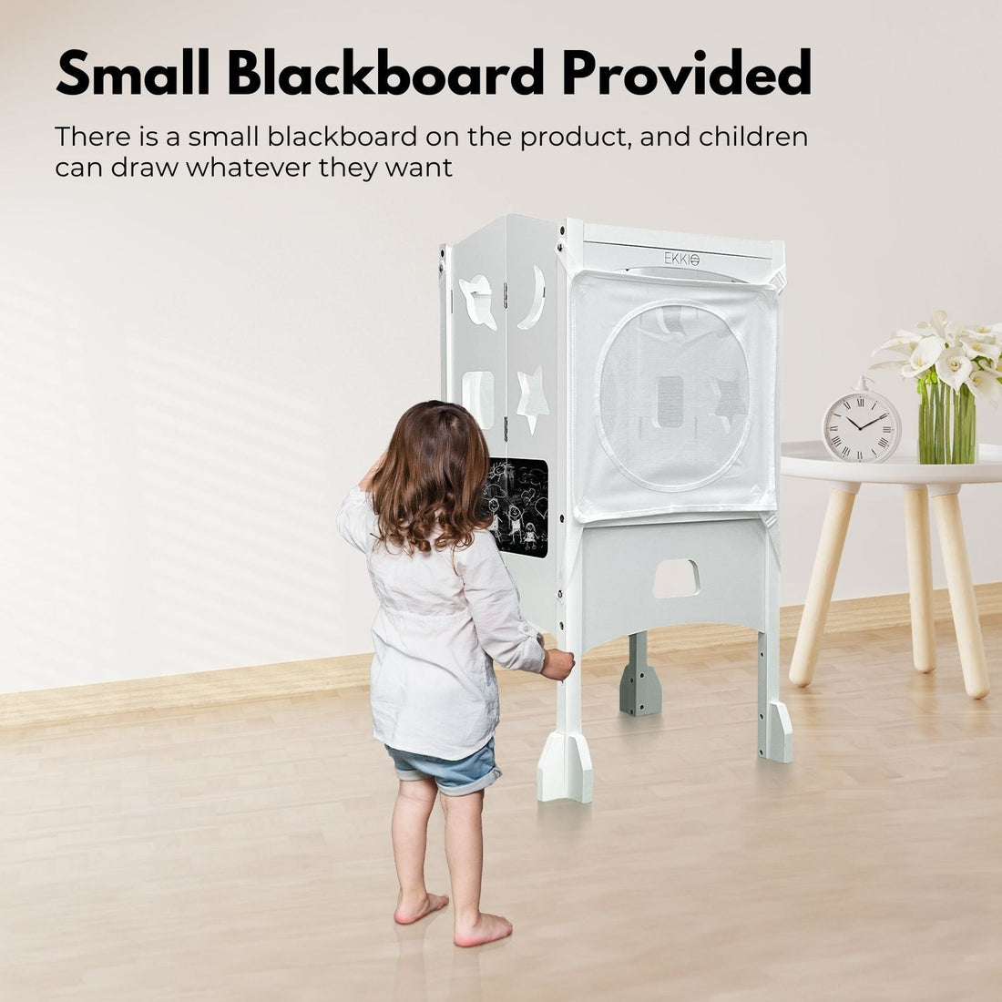 Kitchen Step Folding Stool with Chalkboard