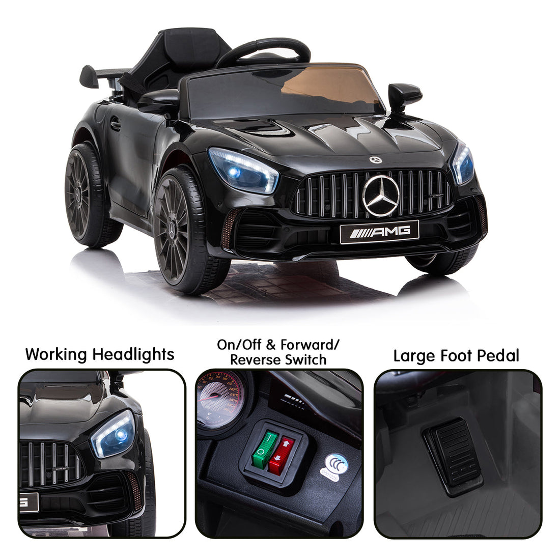 Mercedes Benz Licensed Ride On Car Remote Control - Black