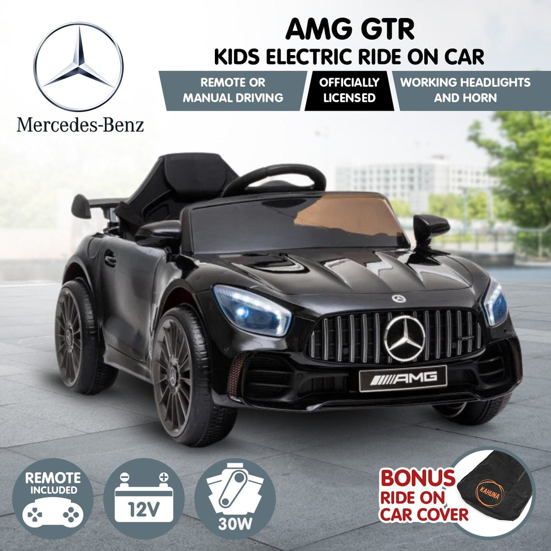 Mercedes Benz Licensed Ride On Car Remote Control - Black