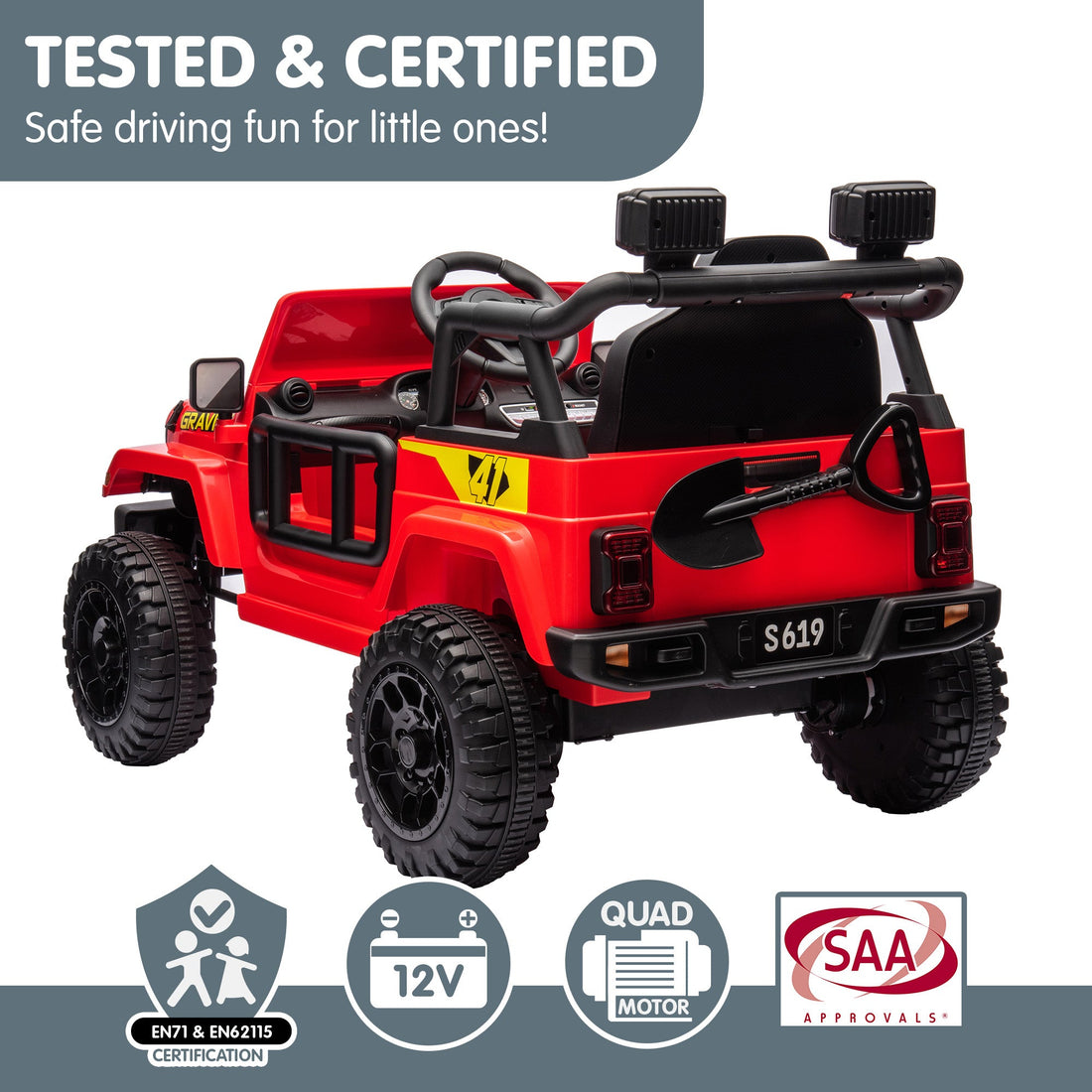 Gravity S619 Electric Ride On Car - Red