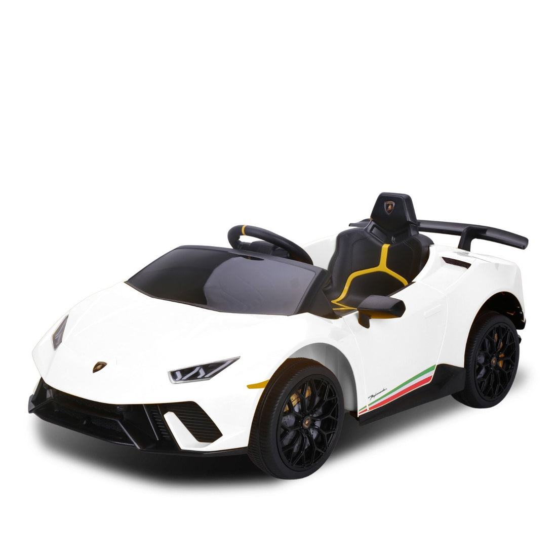 Lamborghini Performante Kids Electric Ride On Car Remote Control - White