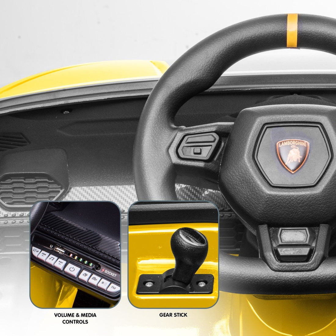 Lamborghini Performante Electric Car Remote Yellow