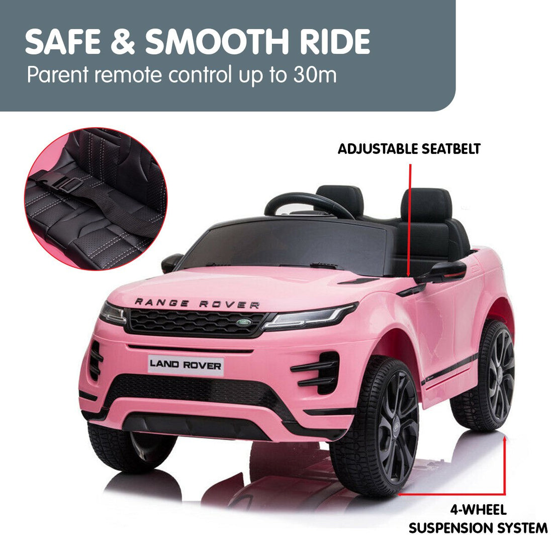 Land Rover Electric Car Remote Pink