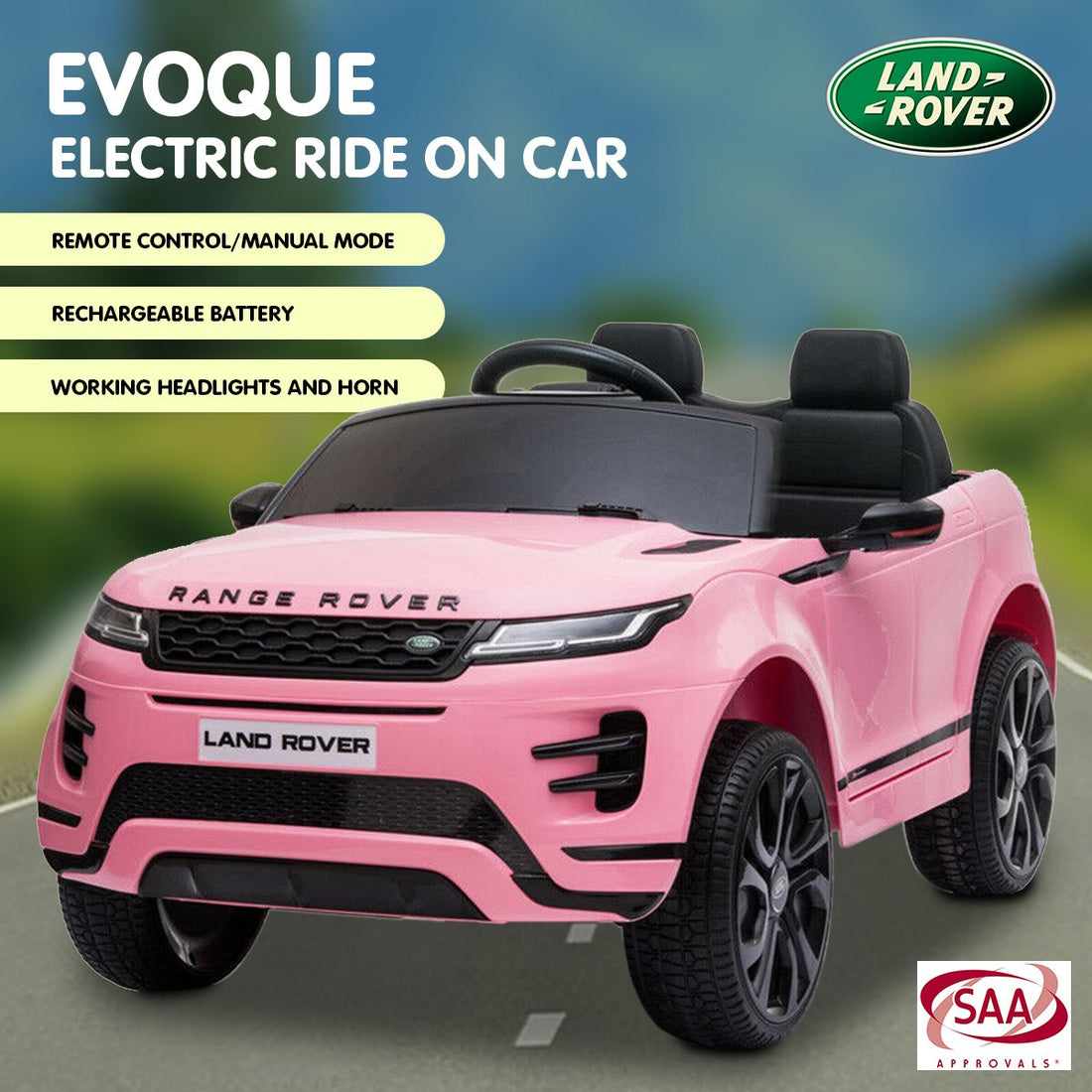 Land Rover Electric Car Remote Pink