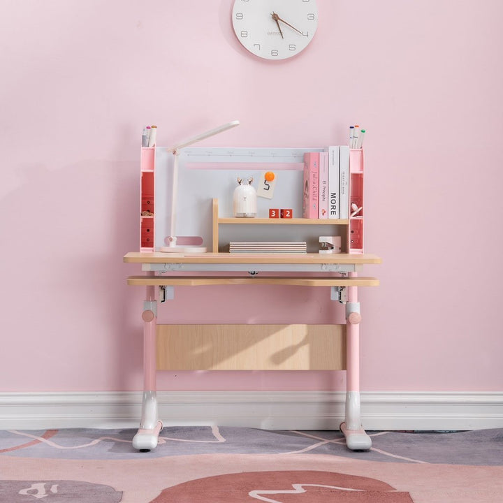 Adjustable Ergonomic 80 cm Study Desk Pink