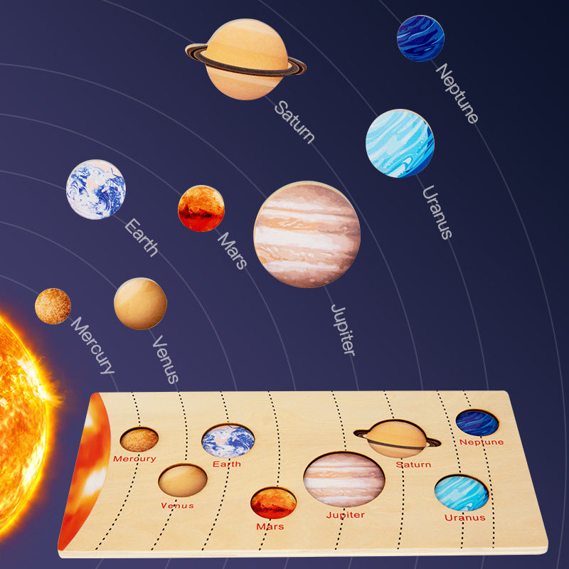 Lunar phase change 0.45 Educational Wooden Cognitive Matching Puzzle Toy for Kids Early Learning and Fine Motor Skill Development, Durable Preschool Accessory