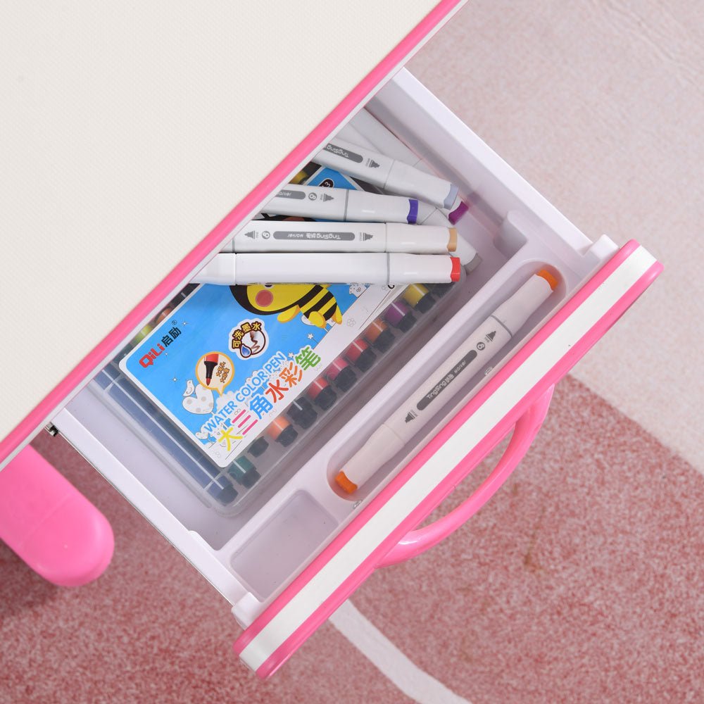 Adjustable Ergonomic 80 cm Study Desk Pink