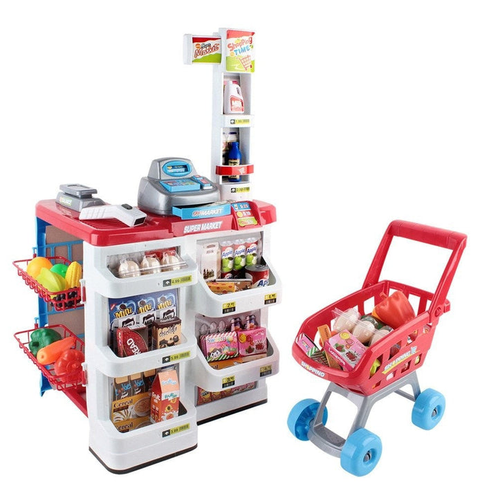 Supermarket 24 Piece Play-set Register Trolley