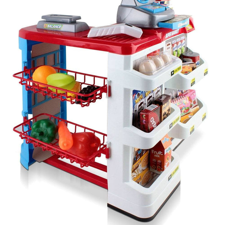 Supermarket 24 Piece Play-set Register Trolley